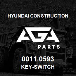 0011.0593 Hyundai Construction KEY-SWITCH | AGA Parts