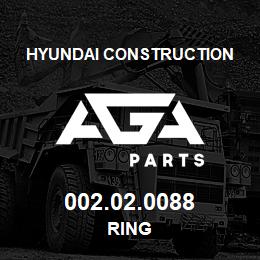 002.02.0088 Hyundai Construction RING | AGA Parts