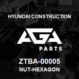 ZTBA-00005 Hyundai Construction NUT-HEXAGON | AGA Parts