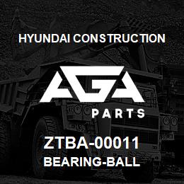 ZTBA-00011 Hyundai Construction BEARING-BALL | AGA Parts