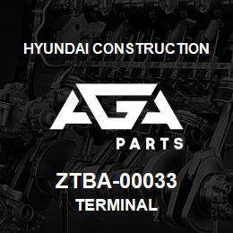 ZTBA-00033 Hyundai Construction TERMINAL | AGA Parts