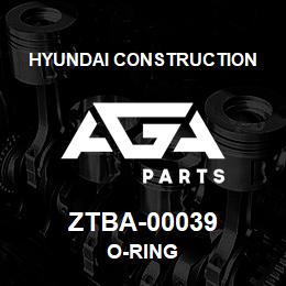 ZTBA-00039 Hyundai Construction O-RING | AGA Parts