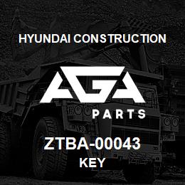 ZTBA-00043 Hyundai Construction KEY | AGA Parts