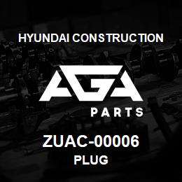 ZUAC-00006 Hyundai Construction PLUG | AGA Parts