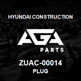 ZUAC-00014 Hyundai Construction PLUG | AGA Parts