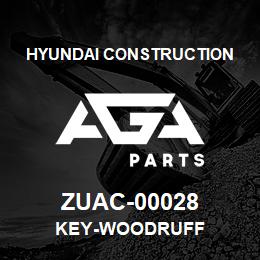 ZUAC-00028 Hyundai Construction KEY-WOODRUFF | AGA Parts