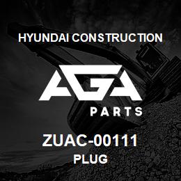 ZUAC-00111 Hyundai Construction PLUG | AGA Parts