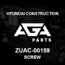 ZUAC-00159 Hyundai Construction SCREW | AGA Parts