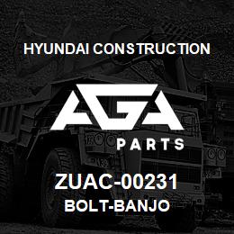 ZUAC-00231 Hyundai Construction BOLT-BANJO | AGA Parts