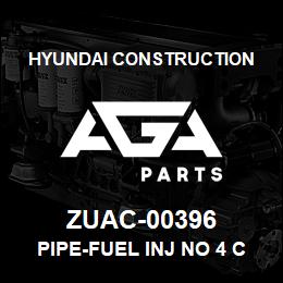 ZUAC-00396 Hyundai Construction PIPE-FUEL INJ NO 4 CYL | AGA Parts