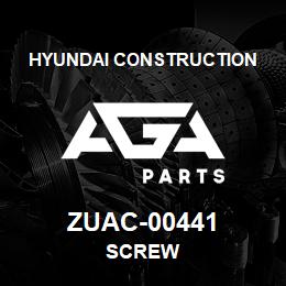 ZUAC-00441 Hyundai Construction SCREW | AGA Parts