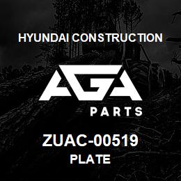 ZUAC-00519 Hyundai Construction PLATE | AGA Parts