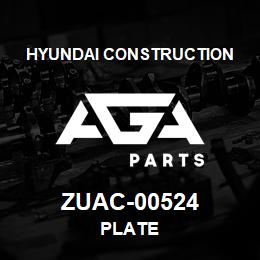 ZUAC-00524 Hyundai Construction PLATE | AGA Parts