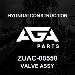 ZUAC-00550 Hyundai Construction VALVE ASSY | AGA Parts