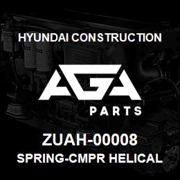 ZUAH-00008 Hyundai Construction SPRING-CMPR HELICAL | AGA Parts