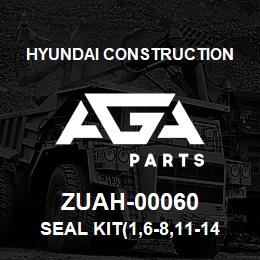 ZUAH-00060 Hyundai Construction SEAL KIT(1,6-8,11-14) | AGA Parts