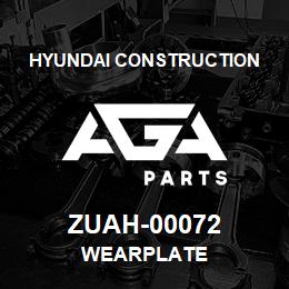 ZUAH-00072 Hyundai Construction WEARPLATE | AGA Parts