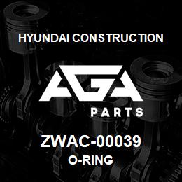 ZWAC-00039 Hyundai Construction O-RING | AGA Parts