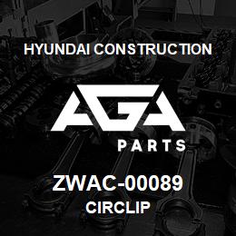 ZWAC-00089 Hyundai Construction CIRCLIP | AGA Parts