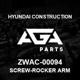 ZWAC-00094 Hyundai Construction SCREW-ROCKER ARM | AGA Parts