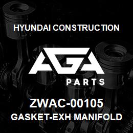 ZWAC-00105 Hyundai Construction GASKET-EXH MANIFOLD | AGA Parts