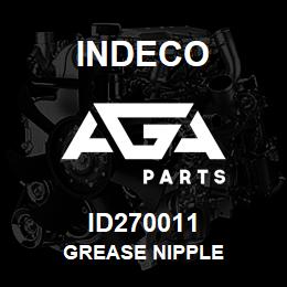 ID270011 Indeco GREASE NIPPLE | AGA Parts