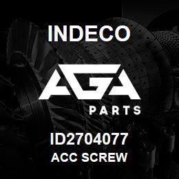 ID2704077 Indeco ACC SCREW | AGA Parts