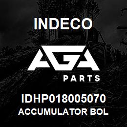 IDHP018005070 Indeco accumulator bol | AGA Parts