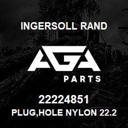 22224851 Ingersoll Rand PLUG,HOLE NYLON 22.2 DIA BLACK - HEYCO 430 2703 | AGA Parts