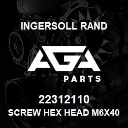 22312110 Ingersoll Rand SCREW HEX HEAD M6X40 LG W/PL WASHER | AGA Parts