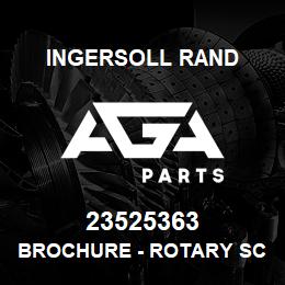 23525363 Ingersoll Rand BROCHURE - ROTARY SCREW 2.2 TO 5.5KW | AGA Parts