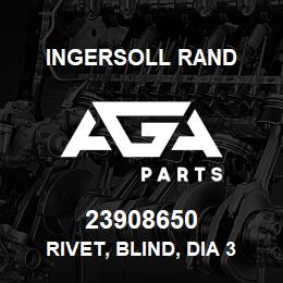 23908650 Ingersoll Rand RIVET, BLIND, DIA 3 MM LENGTH 10 MM, ALUMINIUM CSN EN ISO 15979 | AGA Parts