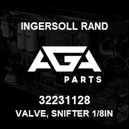 32231128 Ingersoll Rand VALVE, SNIFTER 1/8IN NPT SCHRADER VALVE | AGA Parts