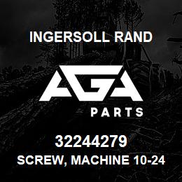 32244279 Ingersoll Rand SCREW, MACHINE 10-24X1- 1/2 PLATED PHILLIPS HD | AGA Parts