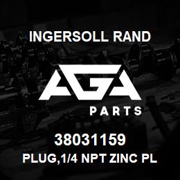 38031159 Ingersoll Rand PLUG,1/4 NPT ZINC PLATE" | AGA Parts