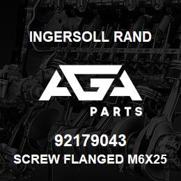 92179043 Ingersoll Rand SCREW FLANGED M6X25 | AGA Parts