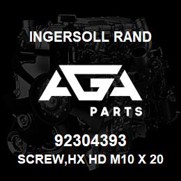 92304393 Ingersoll Rand SCREW,HX HD M10 X 20 - SIMILAR TO 96702279 | AGA Parts