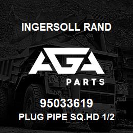 95033619 Ingersoll Rand PLUG PIPE SQ.HD 1/2 NPT CS BLACK | AGA Parts