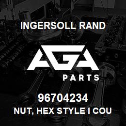 96704234 Ingersoll Rand NUT, HEX STYLE I COURSE THREAD M6-1.00 ISO 4032 8 ZINC PLATED | AGA Parts