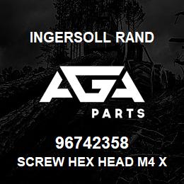 96742358 Ingersoll Rand SCREW HEX HEAD M4 X 8.0LONG | AGA Parts