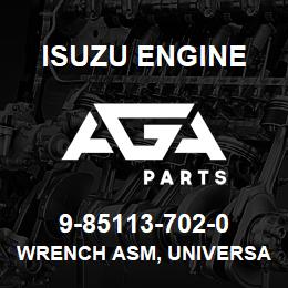 9-85113-702-0 Isuzu Diesel WRENCH ASM, UNIVERSAL,INJ PUMP | AGA Parts