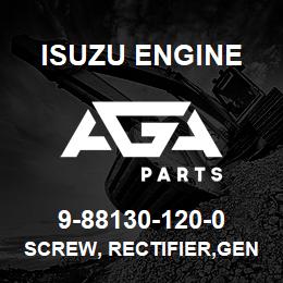 9-88130-120-0 Isuzu Diesel SCREW, RECTIFIER,GEN | AGA Parts