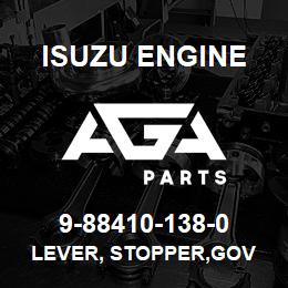 9-88410-138-0 Isuzu Diesel LEVER, STOPPER,GOV | AGA Parts