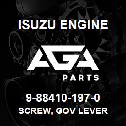 9-88410-197-0 Isuzu Diesel SCREW, GOV LEVER | AGA Parts