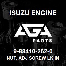 9-88410-262-0 Isuzu Diesel NUT, ADJ SCREW LK,INJ PUMP GOV | AGA Parts