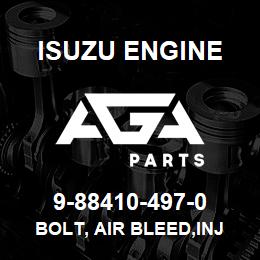 9-88410-497-0 Isuzu Diesel BOLT, AIR BLEED,INJ PUMP | AGA Parts