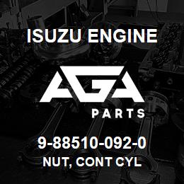 9-88510-092-0 Isuzu Diesel NUT, CONT CYL | AGA Parts