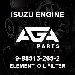 9-88513-265-2 Isuzu Diesel ELEMENT, OIL FILTER | AGA Parts