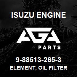 9-88513-265-3 Isuzu Diesel ELEMENT, OIL FILTER | AGA Parts