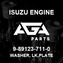 9-89123-711-0 Isuzu Diesel WASHER, LK,PLATE | AGA Parts